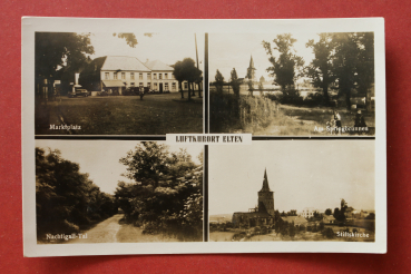 Ansichtskarte AK Elten 1925-1950 Marktplatz zerstörte Stiftskirche ausgebrannt Architektur Ortsansicht NRW